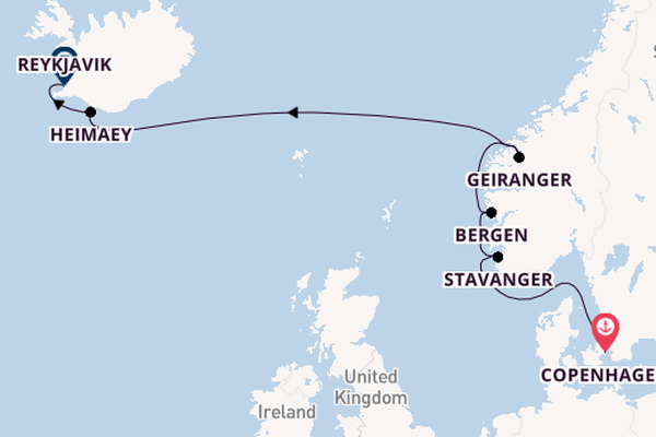 Norway from Copenhagen, Denmark with the Evrima