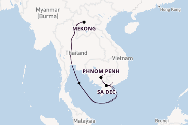 South East Asia from Kampong Cham, Cambodia with the Viking Tonle