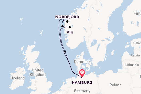 Norway from Hamburg, Germany with the Costa Favolosa