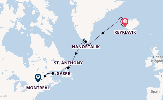 Transatlantic from Reykjavik, Iceland with the Seabourn Quest