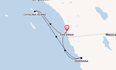 USA Westküste ab San Diego, USA auf der Disney Wonder