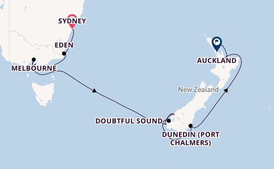 New Zealand from Sydney, Australia with the Norwegian Spirit 