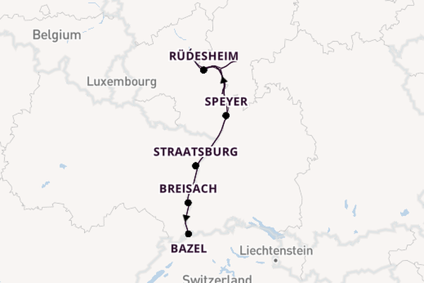 Rijn vanaf Frankfurt am Main, Duitsland met de Andrea