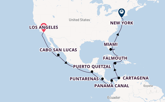 Central America from Los Angeles, California, USA with the Norwegian Bliss 