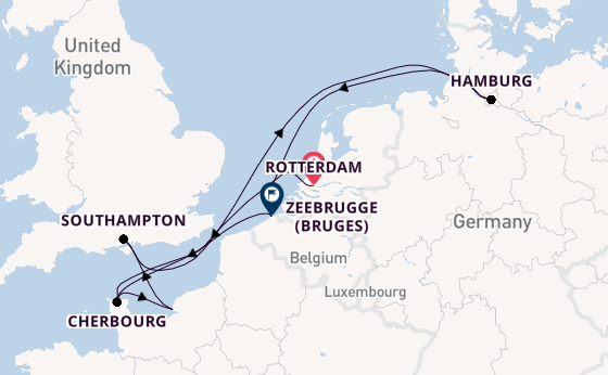 England from Rotterdam, The Netherlands with the MSC Preziosa