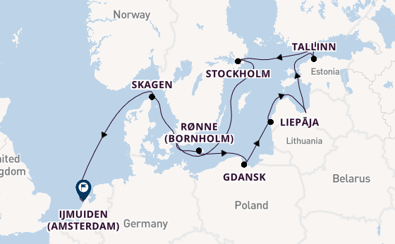 Europe from Copenhagen, Denmark with the Silver Spirit