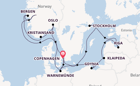 Norway from Copenhagen, Denmark with the MSC Magnifica