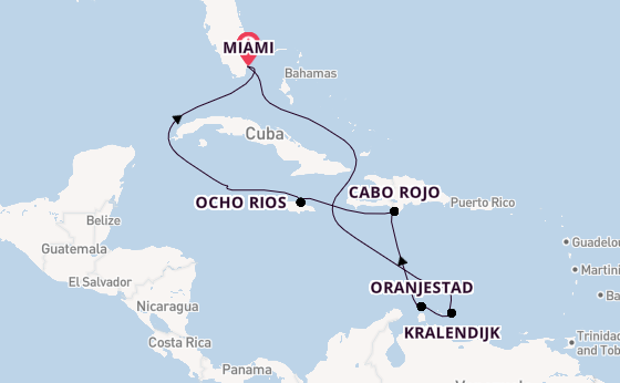 Caribbean vanaf Miami, Verenigde Staten met de MSC Poesia