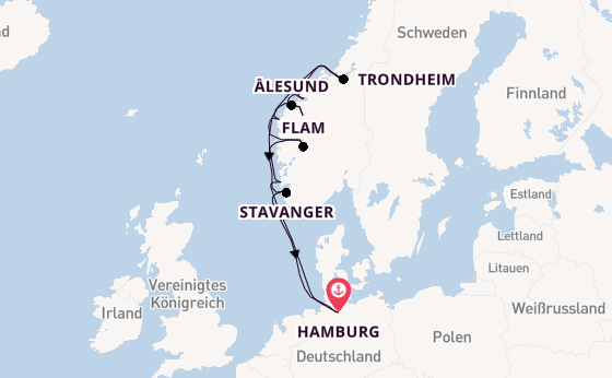 Norwegen ab Hamburg auf AIDAprima