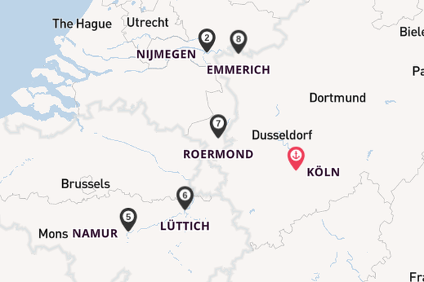 Maas ab Köln, Deutschland auf der DCS Amethyst 2