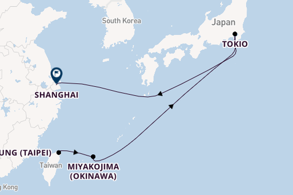 Oost-Azië vanaf Keelung (Taipei), Taiwan met de MSC Bellissima