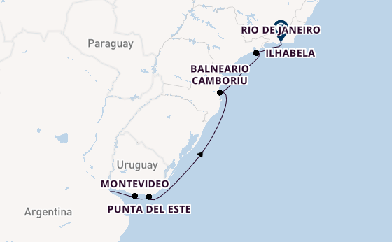 South America from Buenos Aires, Argentina with the Silver Ray