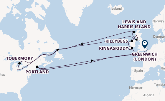 Transatlantic from Belfast, Northern Ireland, United Kingdom with the Viking Astrea