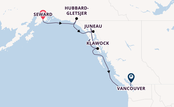 Alaska vanaf Seward, Alaska met de Silver Whisper
