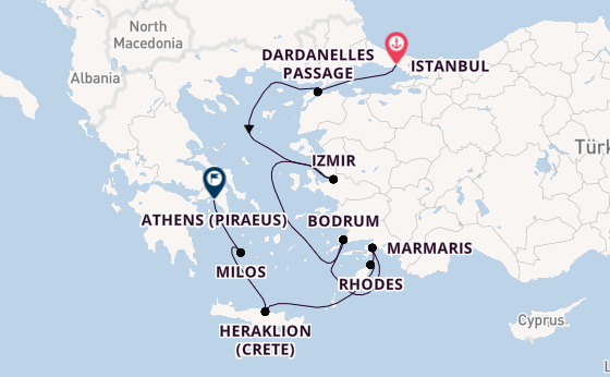 Eastern Mediterranean from Istanbul, Turkey with the Seven Seas Explorer