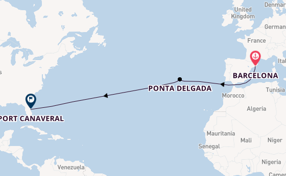 trans-Atlantisch vanaf Barcelona, Spanje met de Norwegian Epic