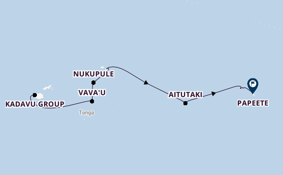 French Polynesia from Lautoka, Fiji with the Seabourn Pursuit