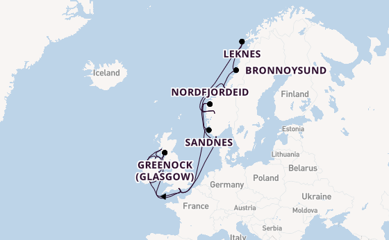 British Isles from Southampton, England with the EXPLORA IV