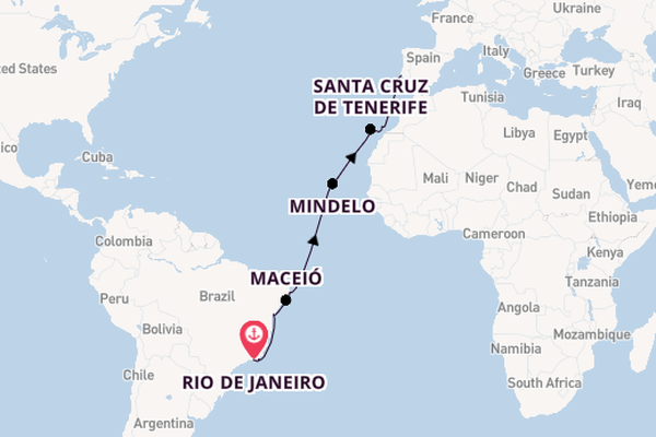 Transatlantic & Repositioning from Rio de Janeiro, Brazil with the Seven Seas Splendor