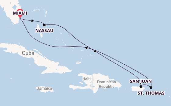 Caribbean vanaf Miami, Verenigde Staten met de Independence of the Seas
