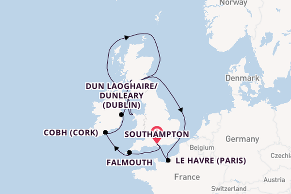 British Isles from Southampton, England with the Majestic Princess