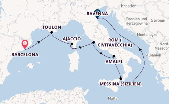 Westliches Mittelmeer ab Barcelona, Spanien auf der Explorer of the Seas