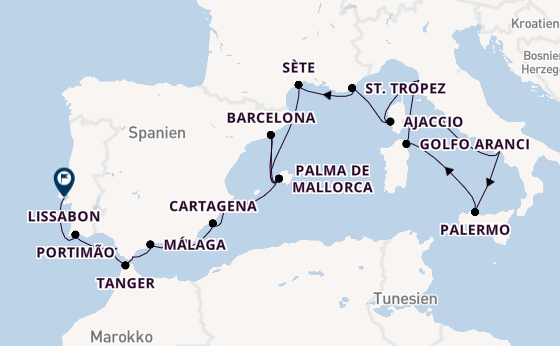 Westliches Mittelmeer ab Civitavecchia (Rom), Italien auf der Nautica
