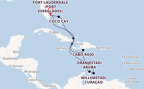 Caribbean from Fort Lauderdale (Port Everglades), Florida, USA with the Allure of the Seas