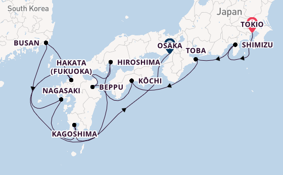 Japan vanaf Tokio, Japan met de Seabourn Encore