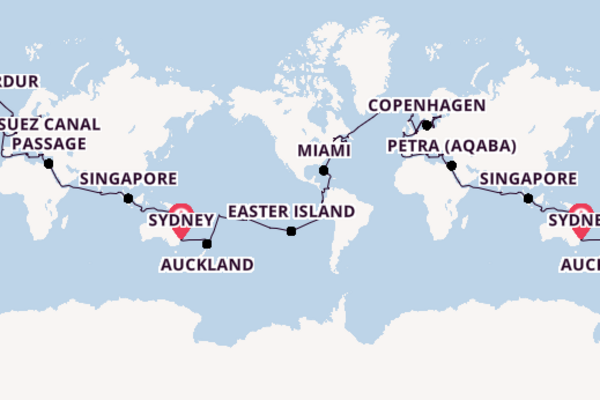 2026 Luxury World Cruise from Sydney