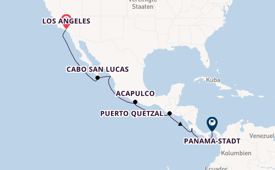 Mexikanische Riviera ab Los Angeles, USA auf der Seven Seas Prestige
