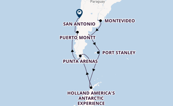 South America from United Kingdom with the Oosterdam