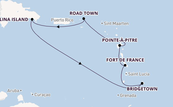 Caribbean from La Romana, Dominican Republic with the MSC Opera