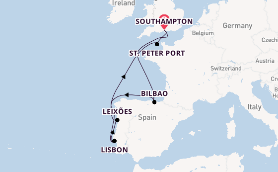 British Isles from Southampton, England with the Ventura