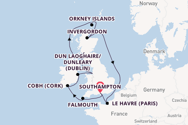 Luxury No Fly British Isles with France & Belfast