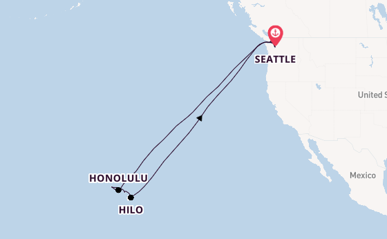 Polynesië vanaf Seattle, Verenigde Staten met de Carnival Spirit