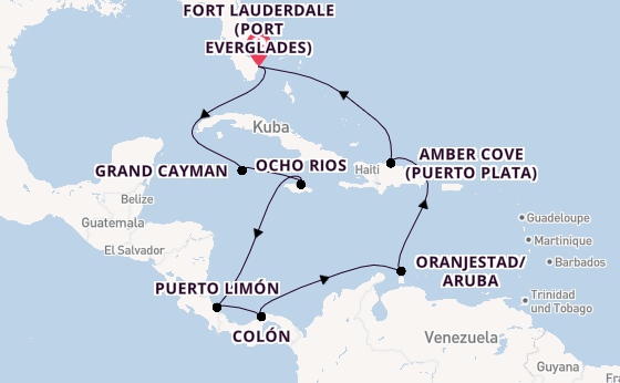 Karibik ab Fort Lauderdale (Port Everglades), USA auf der Caribbean Princess