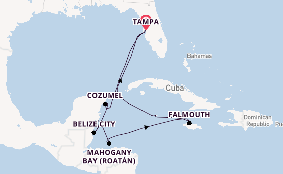 Western Caribbean from Tampa, Florida, USA with the Celebrity Summit
