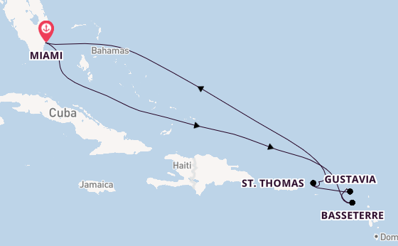 Caribbean vanaf Miami, Verenigde Staten met de Allura