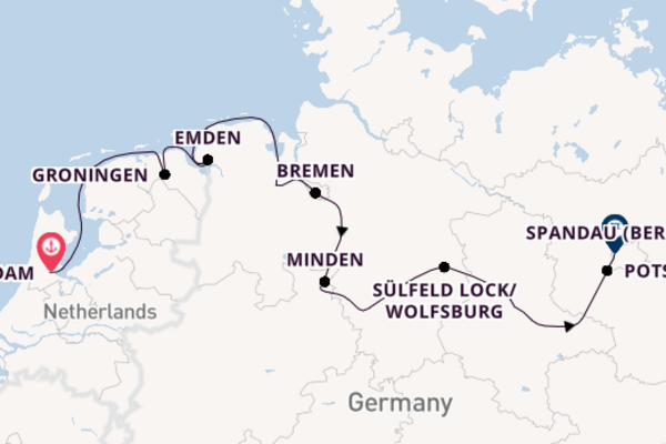 Elbe from Amsterdam, Netherlands with the Mona Lisa