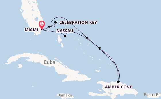 Caribbean vanaf Miami, Verenigde Staten met de Carnival Magic