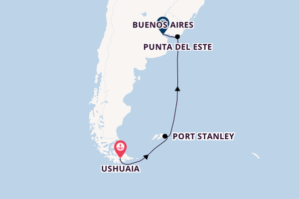 Südamerika ab Ushuaia, Argentinien auf der Azamara Quest