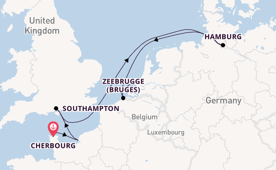 British Isles from Cherbourg, France with the MSC Preziosa