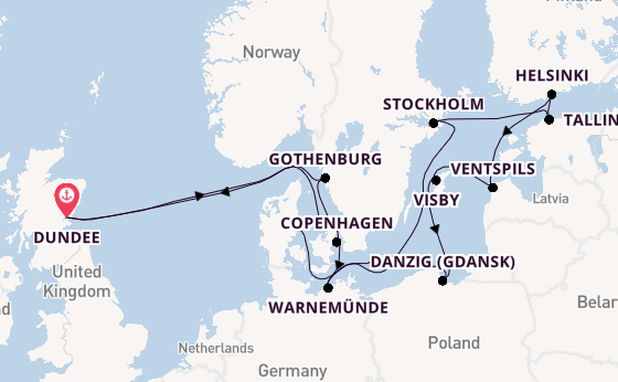 Voyage with Ambassador Cruise Line from Dundee