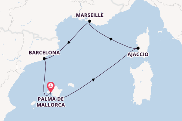 Westliches Mittelmeer ab Palma de Mallorca, Spanien auf der Mein Schiff Relax