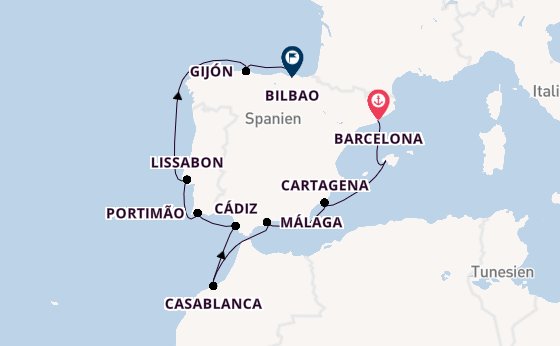 Westliches Mittelmeer ab Barcelona, Spanien auf der Nautica