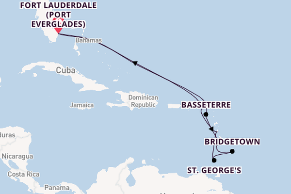 Caribbean from Fort Lauderdale (Port Everglades), Florida, USA with the Celebrity Eclipse