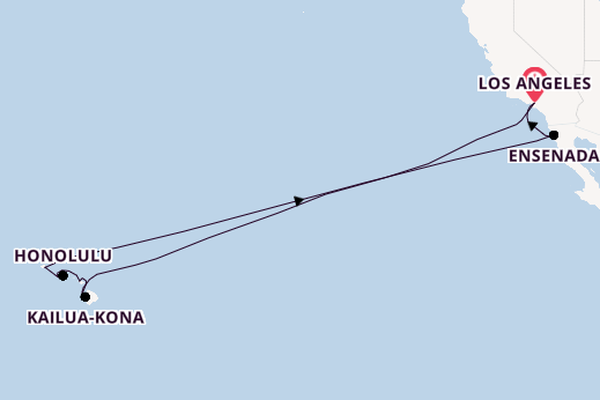 Polynesië vanaf Los Angeles, Verenigde Staten met de Emerald Princess