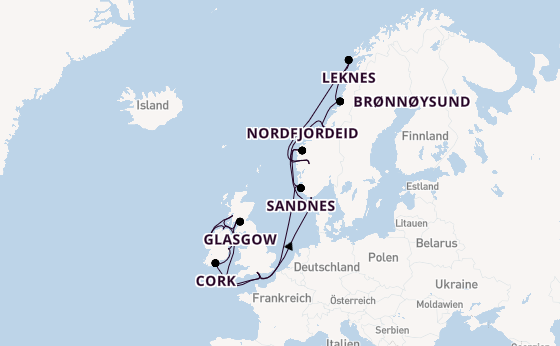 Britische Inseln ab Southampton, Großbritannien auf der EXPLORA IV