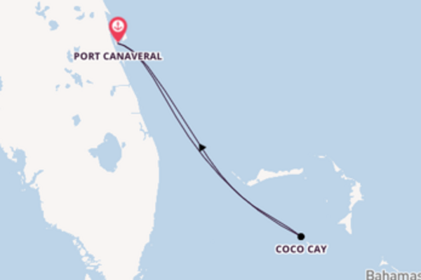 4daagse droomcruise vanuit Port Canaveral